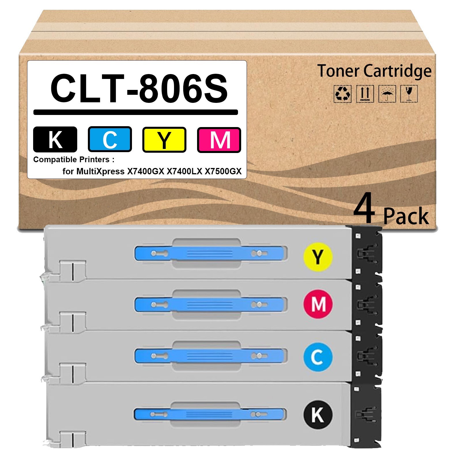 4 Pack CLT-806S CLT-K806S CLT-C806S CLT-M806S CLT-Y806S Toner Cartridge Use for