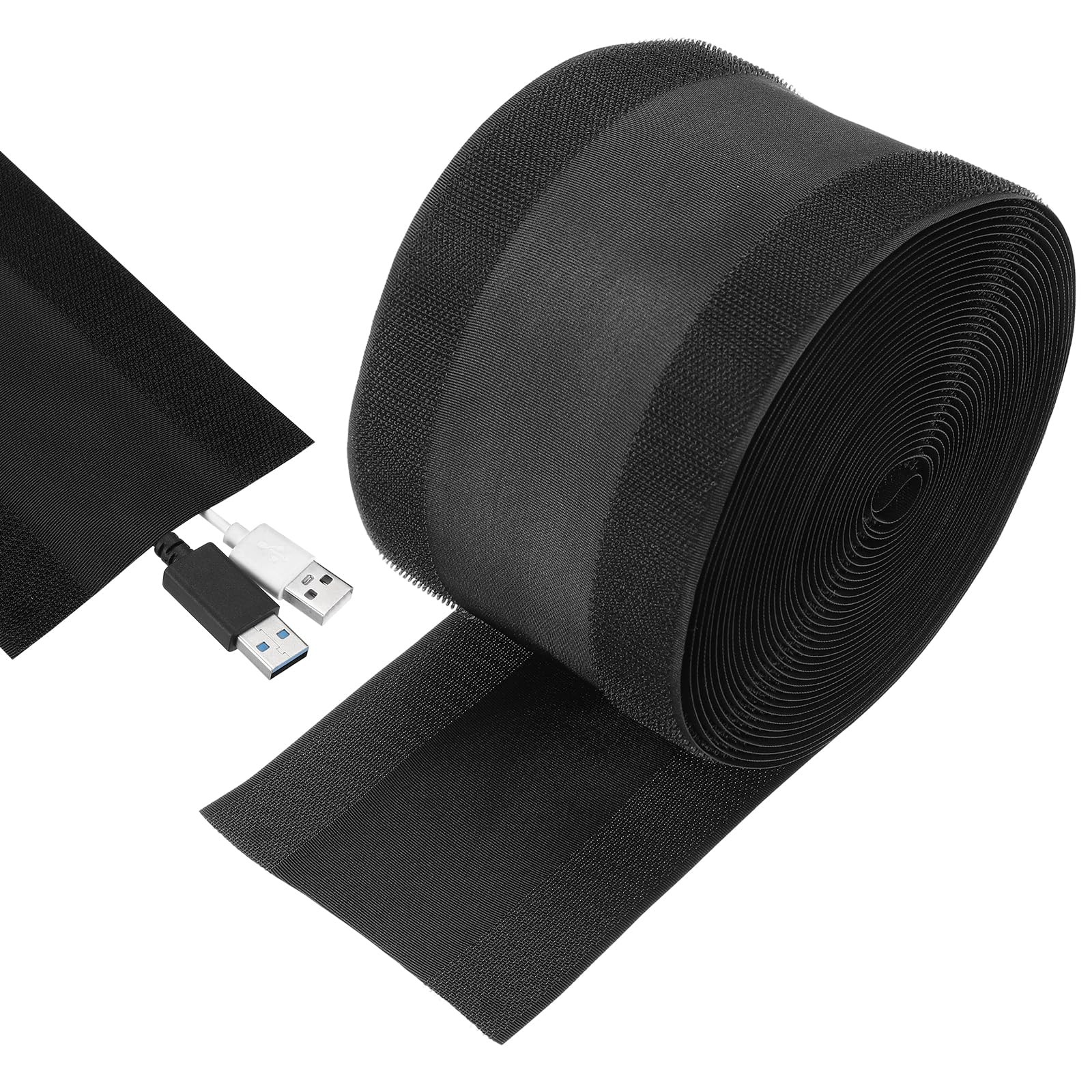 Carpet Cord Cover 30ft Floor Cover Cord Strip Black