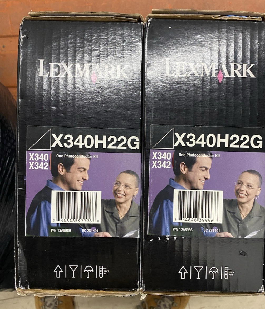 NEW Lot of 2 Genuine Lexmark X340H22G Photoconductor Kit X340 X342