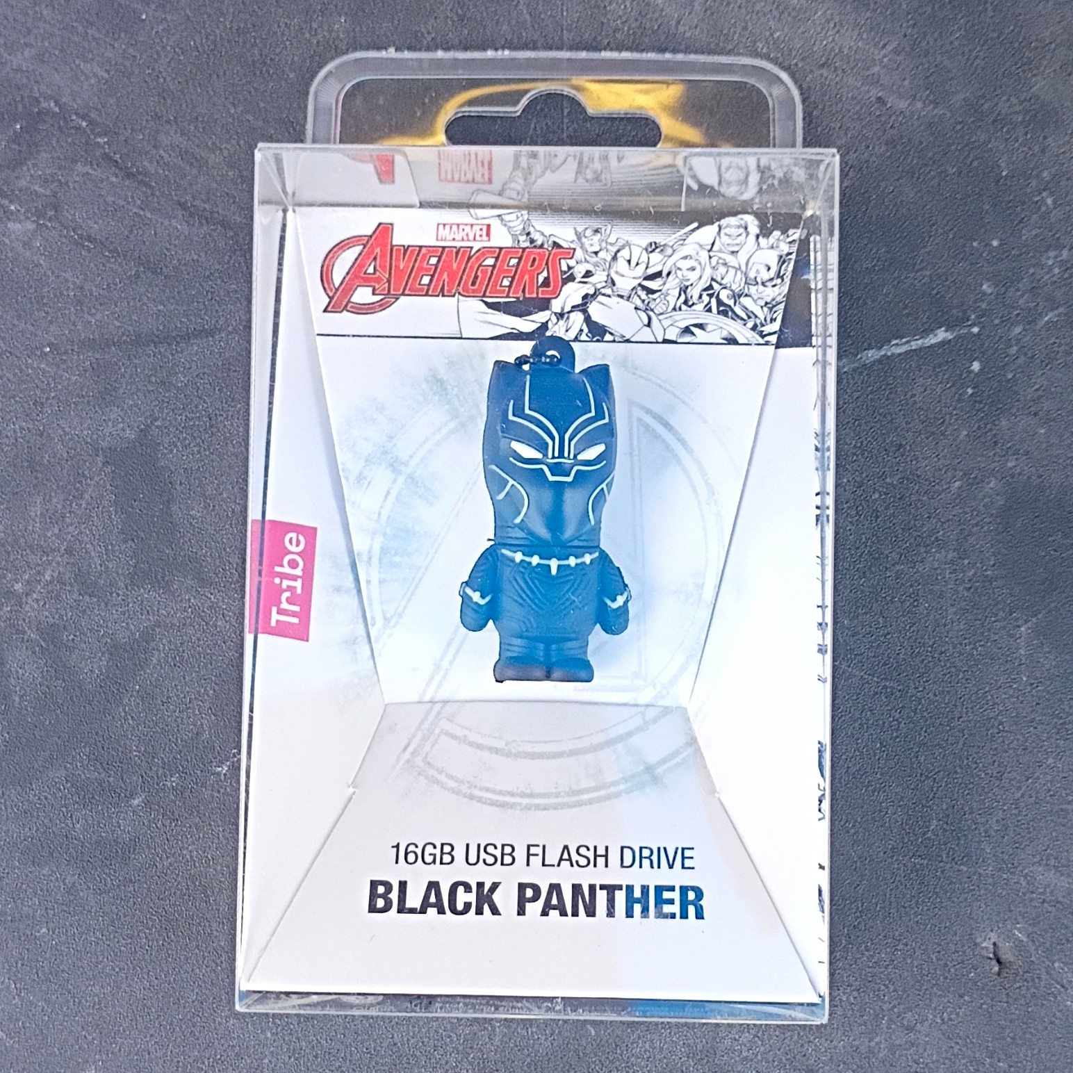 Tribe Marvel Avengers Black Panther 16GB USB 2.0 Flash Drive Blue Plug & Play