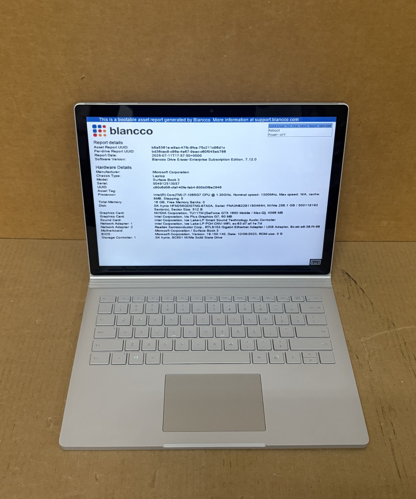 Microsoft Surface Book 3 | i7-1065G7 | 256GB SSD | 16GB RAM | GTX 1650 | NO OS H