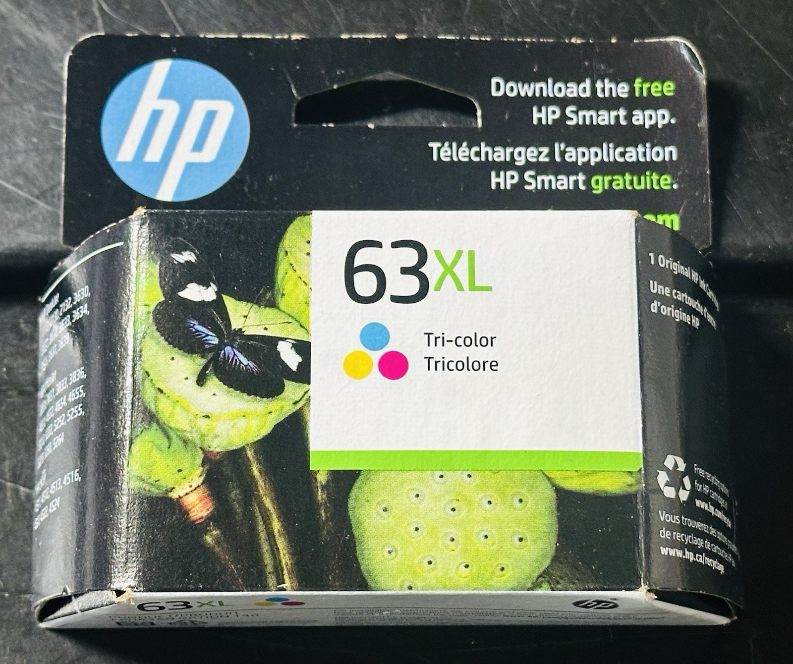 GENUINE HP 63XL High Yield Tri-color Ink Cartridge (F6U63AN)