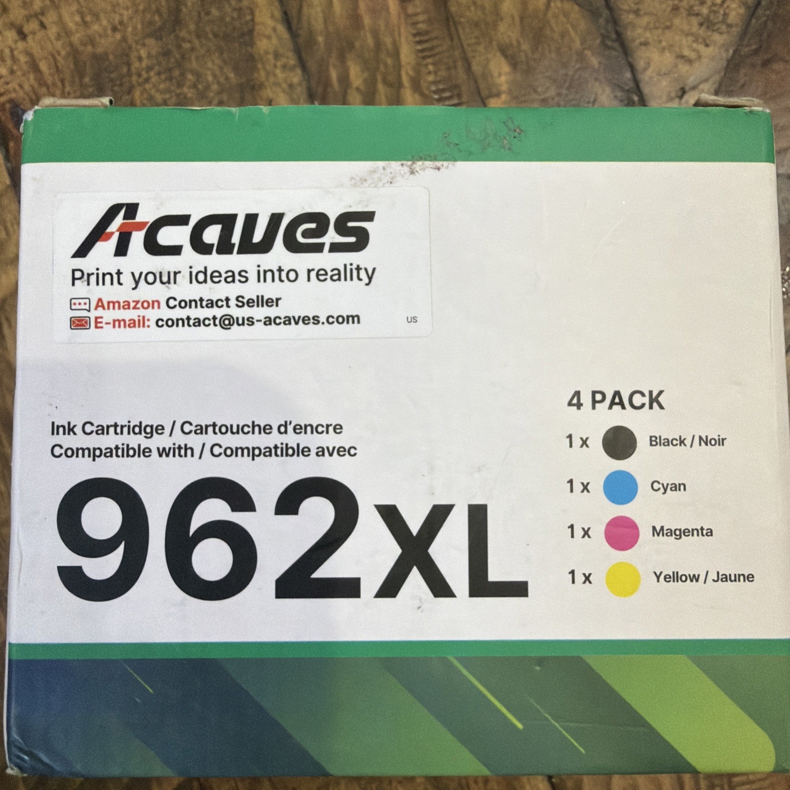 AcaVes 962XL Ink Cartridge Set (4-Pack) for HP OfficeJet Pro 9010 9020 Series