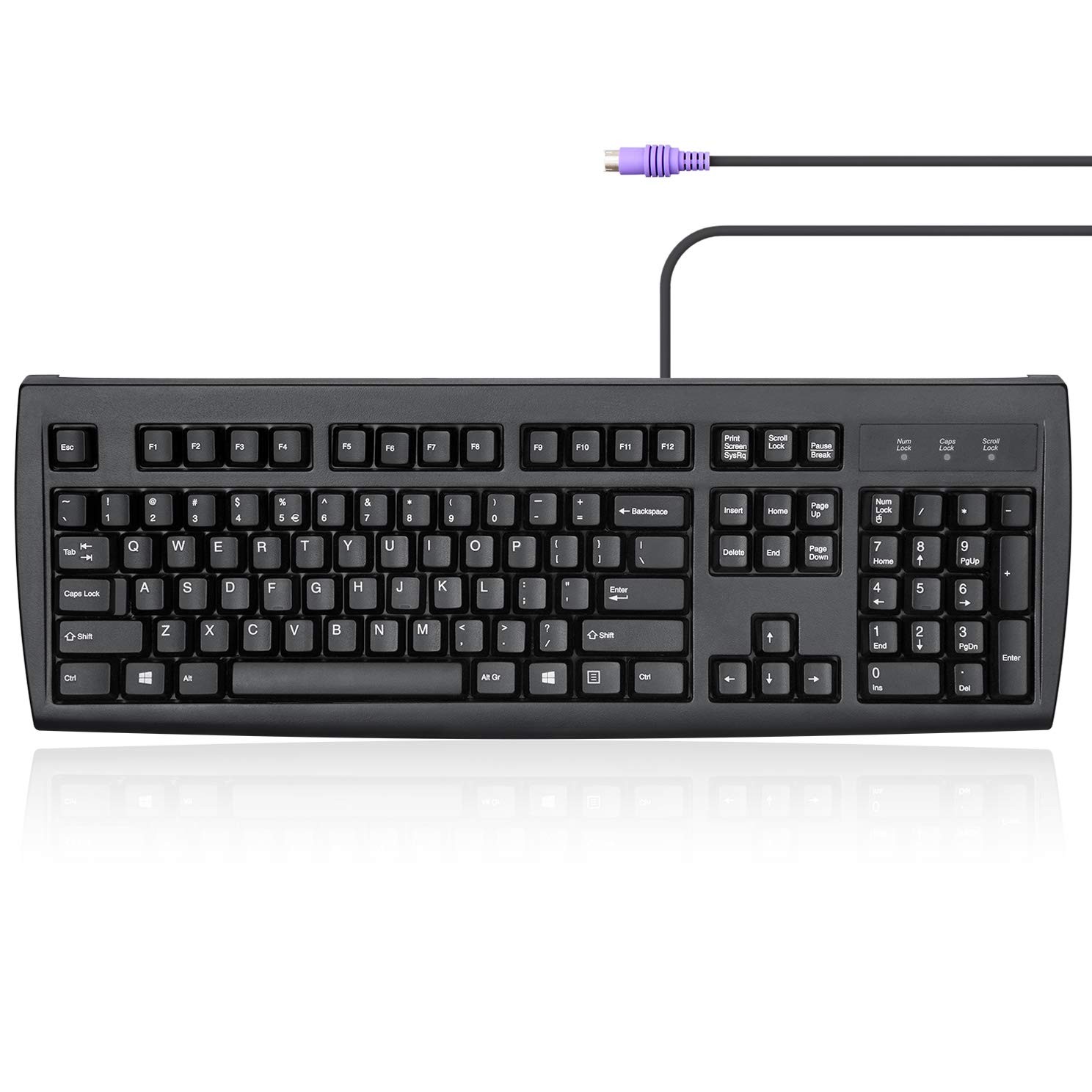 Perixx PERIBOARD107 Wired PS/2 FullSize Standard Keyboard US Layout