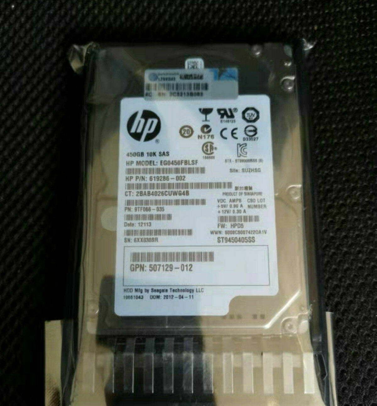HP 581284-B21 581310-001 597609-002 599476-002 450GB 10K 6G SAS 2.5 DP HD