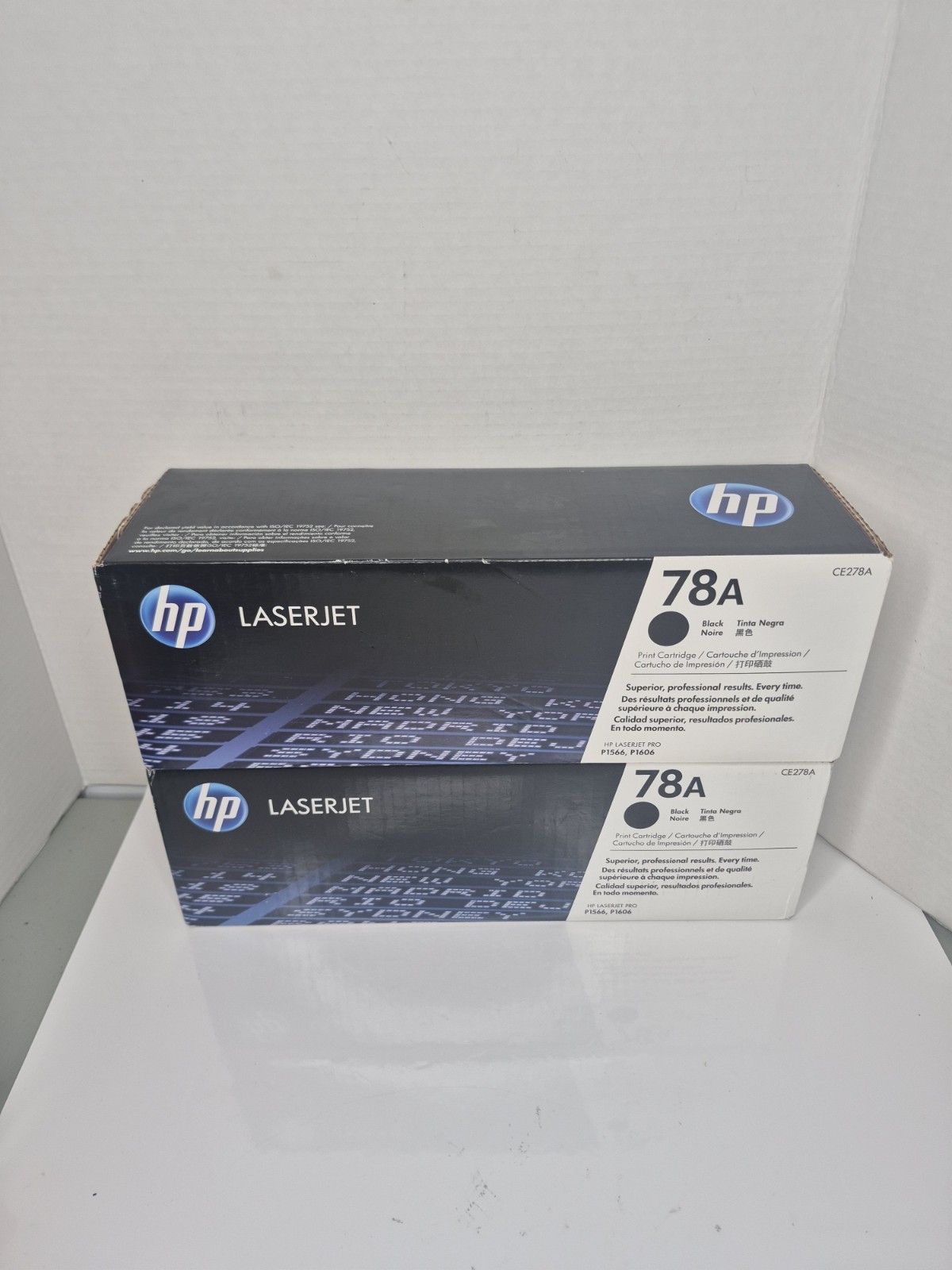 Genuine HP LaserJet 78A Black Laser Toner Cartridge CE278A 2 pack NEW SEALED