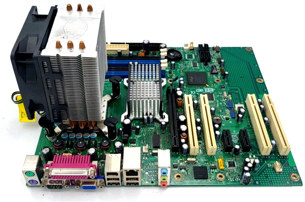 INTEL D945GNT MOTHERBOARD AA C96320-401 + 3.2 GHz INTEL P4 CPU SL7Z8 + H/S & FAN