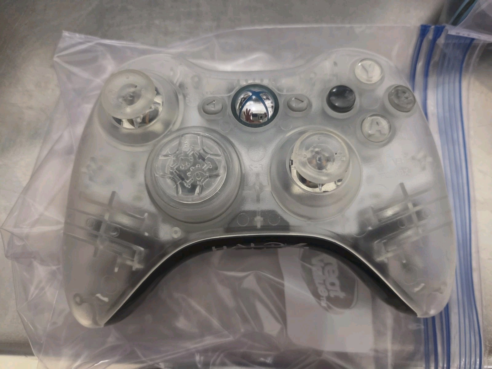 Microsoft Xbox 360 Transparent Halo 4 Wireless Controller, Qty. 1