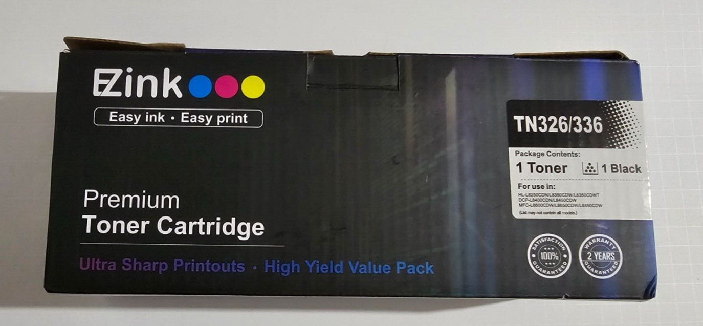 EZink Premium Toner Cartridge TN336/326 Black, NEW IN BOX SEALED