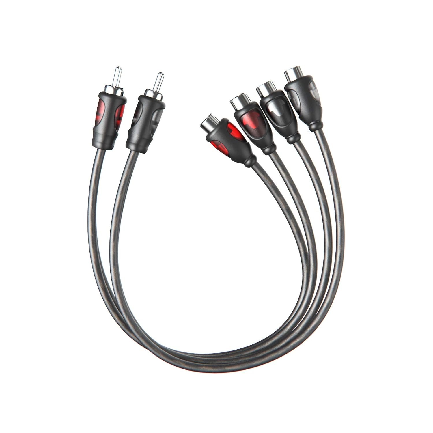 1ft RCA 1 Male to 2 Female Audio Speaker Y Adapter Splitter Cable (2 2F1M