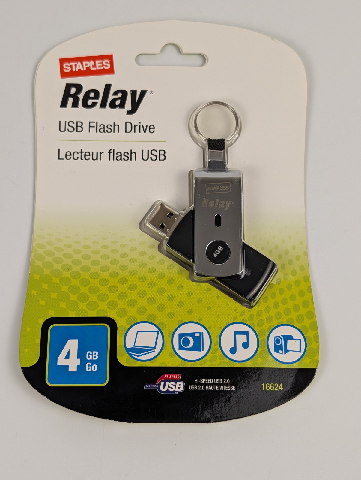 Staples Relay 4GB USB 2.0 Flash Drive Thumb Memory Stick Black New Sealed⬅️🔥