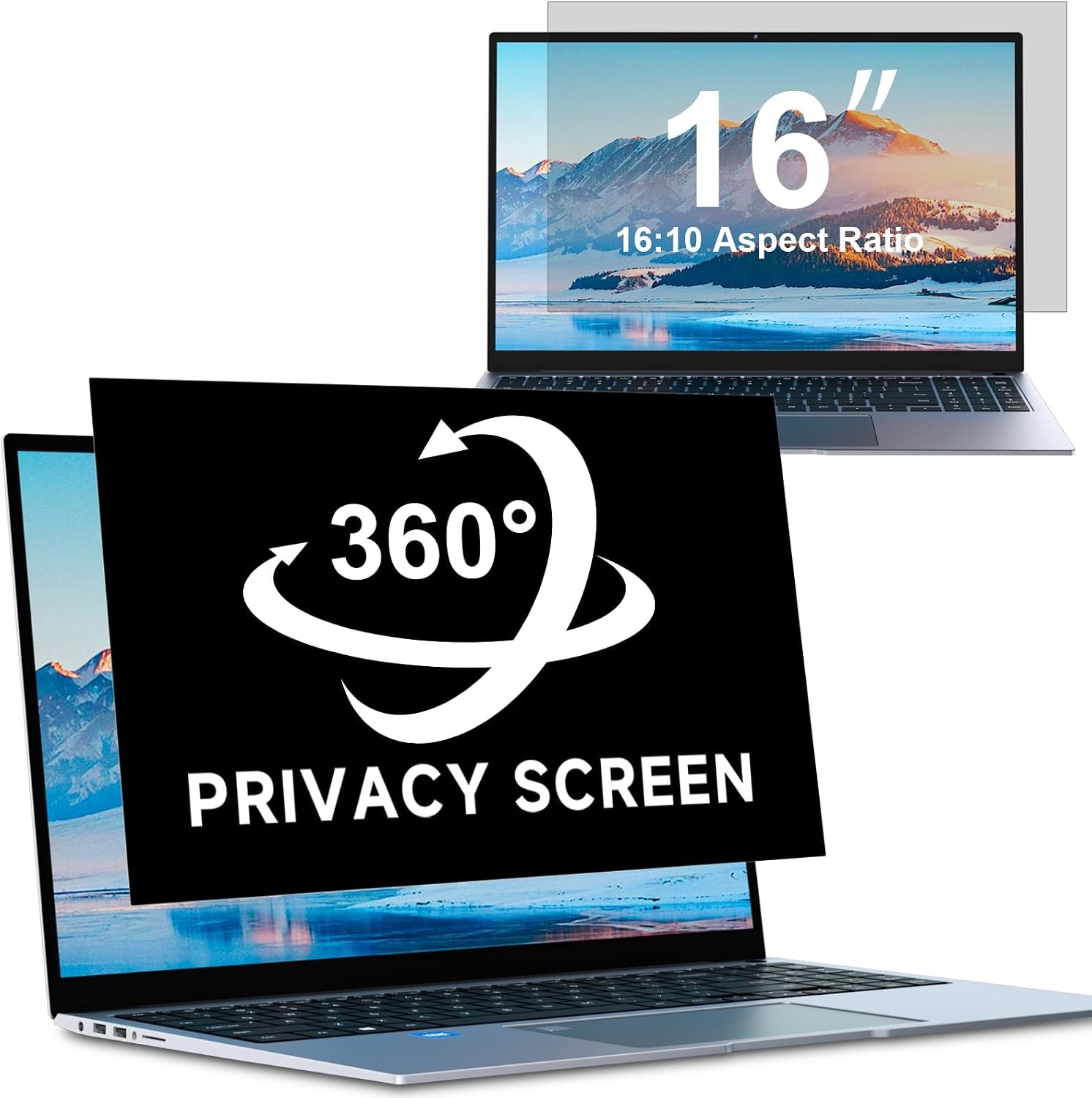 4-way 360° Laptop Privacy Screen For 16 Inch Computer, Anti Glare And Blue Light