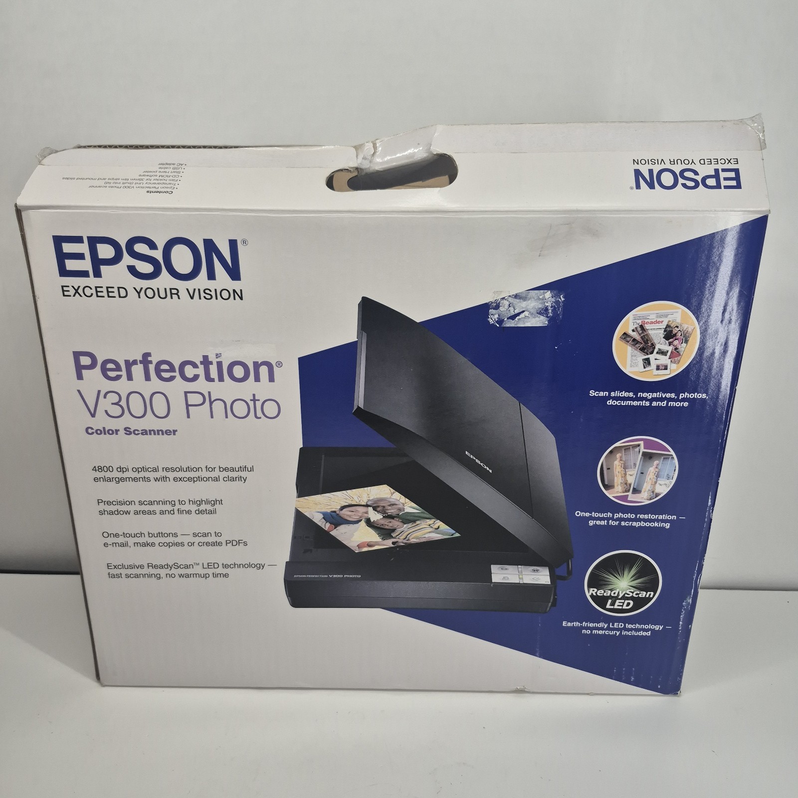 Epson Perfection V300 Photo Flatbed Scanner New Open Box