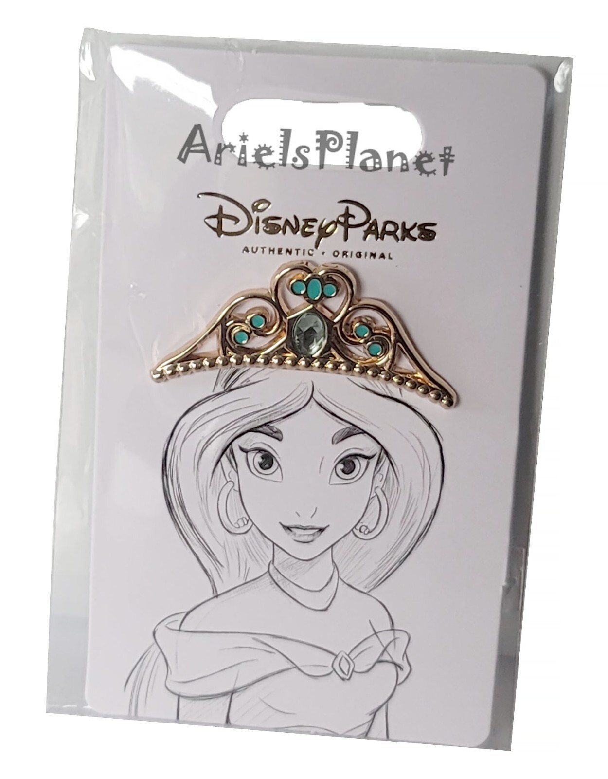 Disney Parks Aladdin's Princess Jasmine's Tiara Crown Flair Pin