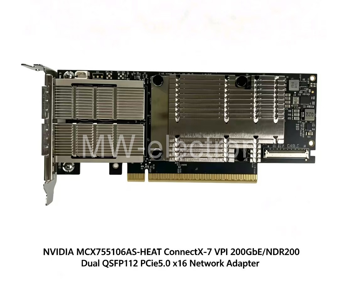 NVIDIA MCX755106AS-HEAT ConnectX-7 Adapter Card 200GbE/NDR200 Crypto Disabled