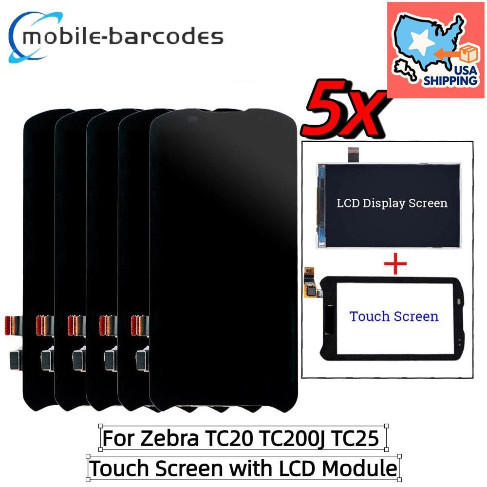 5PCS Touch Screen & LCD Display For  Symbol Zebra TC20 TC200J TC25