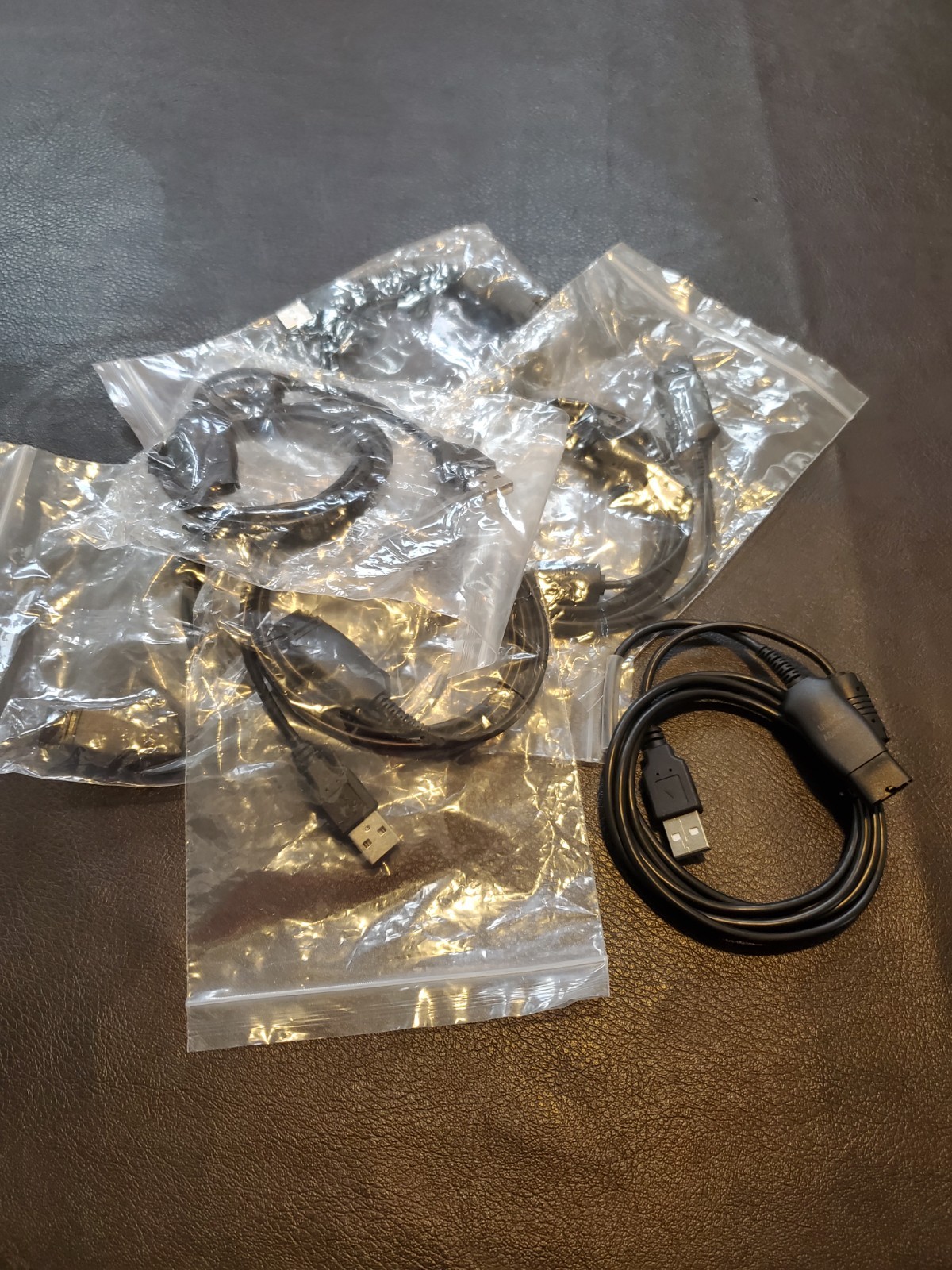 Lot of 5 USB to QD Adapter Cable for Polycom & Plantronics Headsets - 