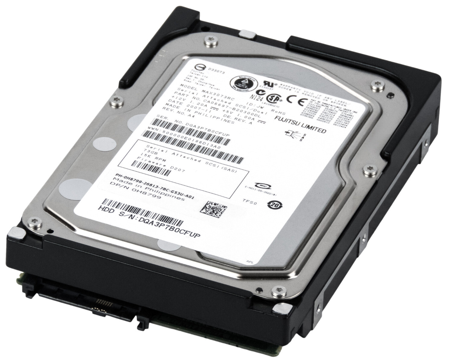 HARD DRIVE DELL 0H8799 MAX3073RC 73GB 15K 8MB SAS 3.5''