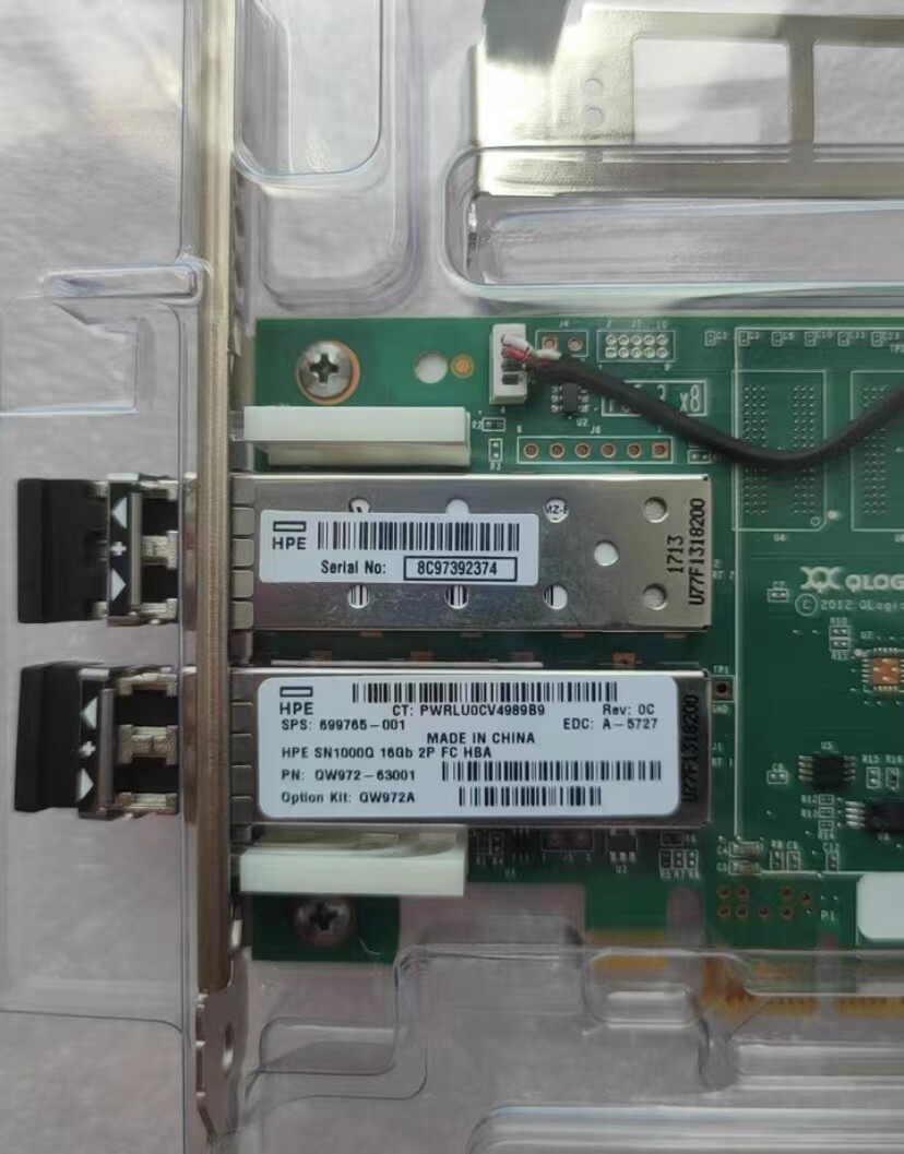 QLE2662-HP QLogic StoreFabric SN1000Q 16Gb 2P PCIE HBA 699765-01 QW972