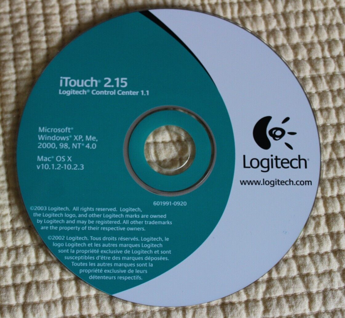 Logitech Itouch 2.15 : Control Center 1.1 Window XP, Me, 2000, 98, NT 4.0