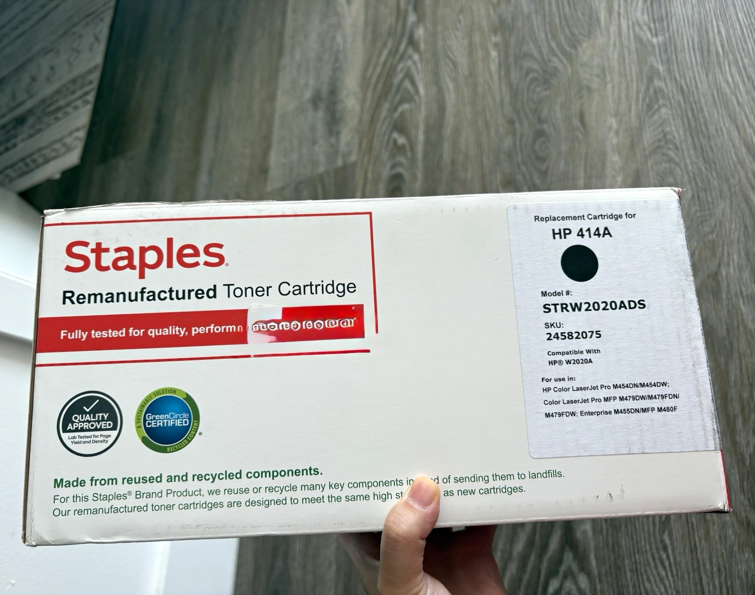 Staples Black Laser Toner for HP 414A W2020A STRW2020ADS