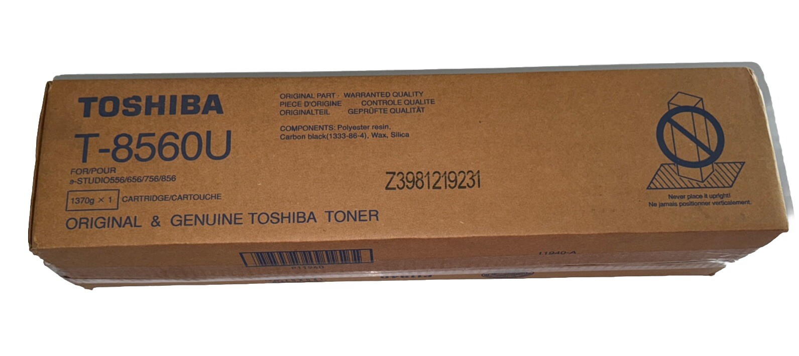 Toshiba T-8560U Black Toner - Original & Genuine Toshiba Toner