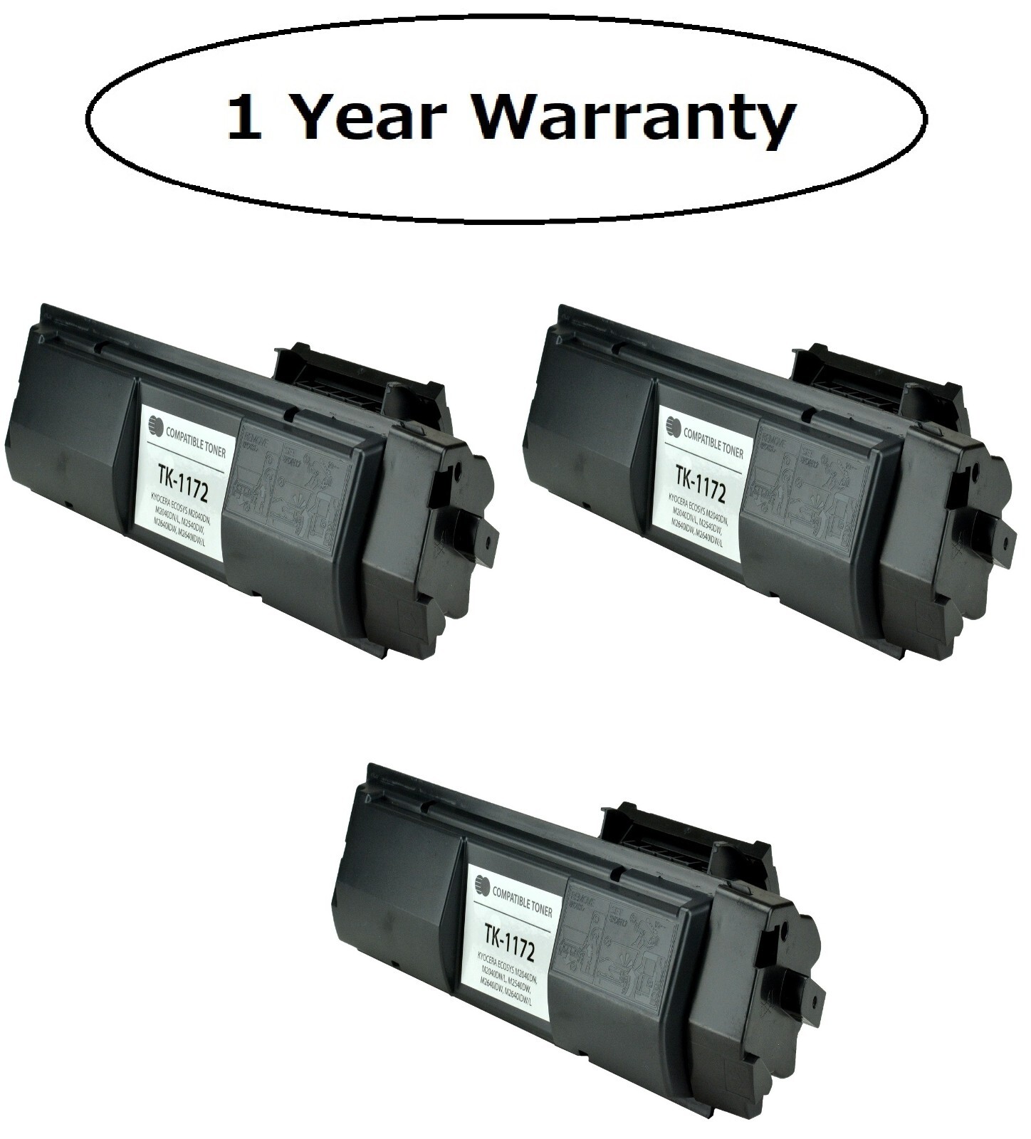 Search4Toner COMPATIBLE for Kyocera Mita TK1172 1T02S50US0 3PK M2040DN M2540DW