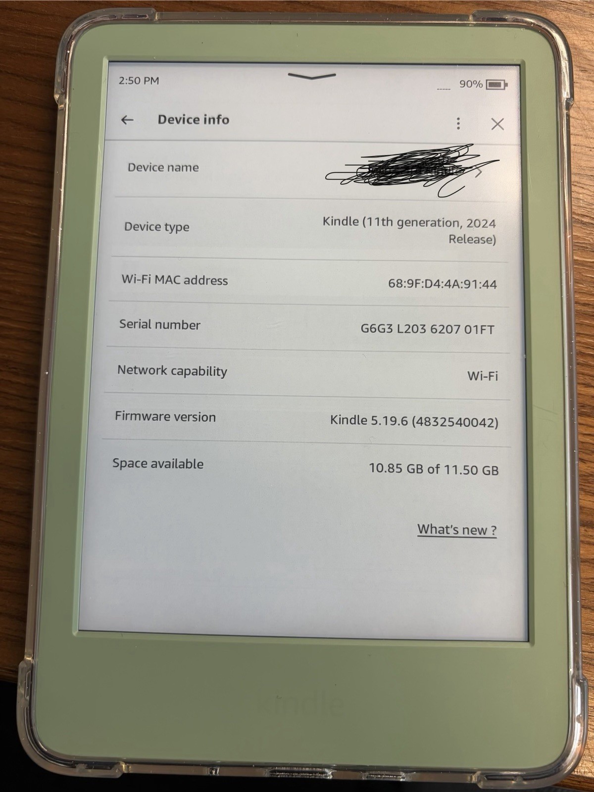 Amazon Kindle 11th Gen 2024 16GB Matcha Green 6” WiFi eBook Reader Tablet