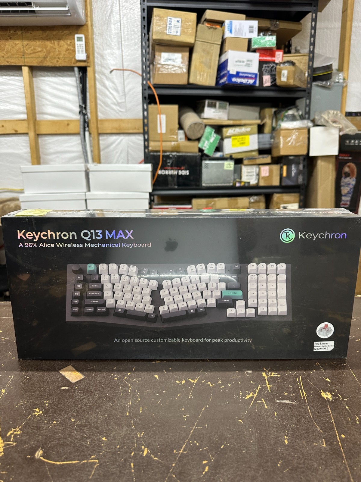 Keychron Q13 Max Wireless Alice Mechanical Keyboard With Red Switches