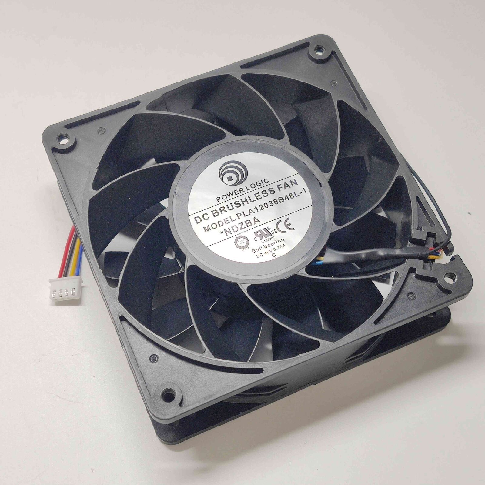 Qty:1pc 4-wire chassis inverter cooling fan PLA12038B48L-1 12038 48V 0.70A