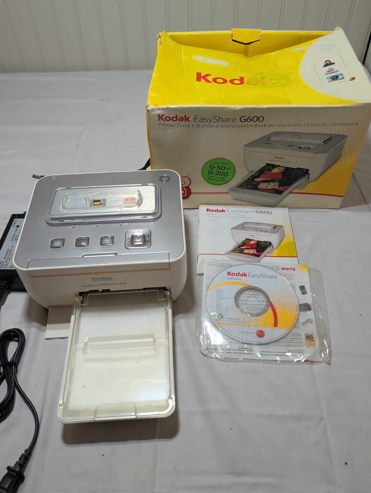 Kodak EasyShare Printer Dock Series 3 Plus Box Cable Manual CD