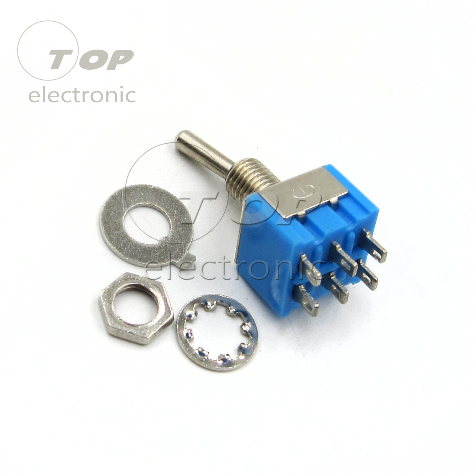 5pcs 6 Pin DPDT ON-ON 2 Position 6A 250VAC Mini Toggle Switches MTS-202