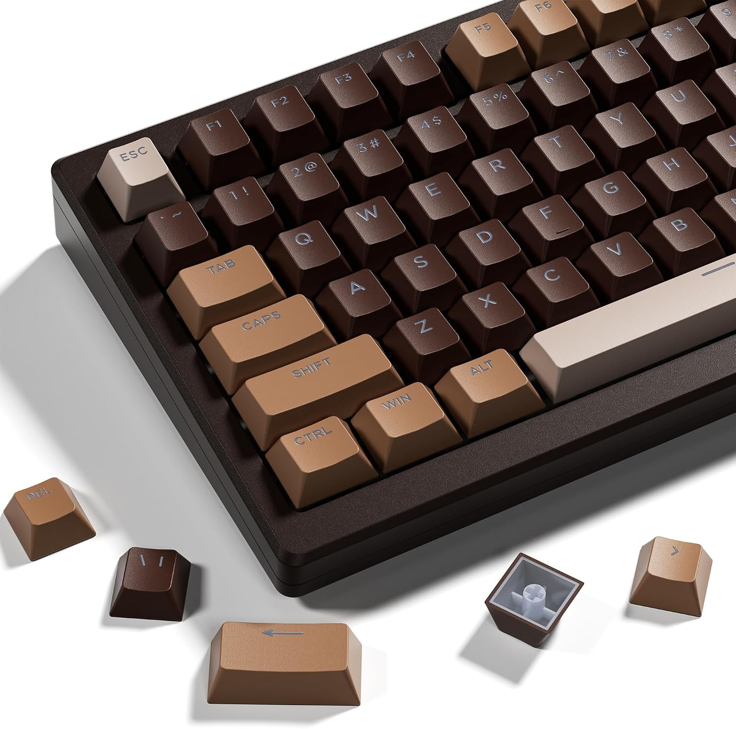 XVX Shine through Keycaps -133 Keys Cherry Profile Double Shot PBT Keycaps Compa