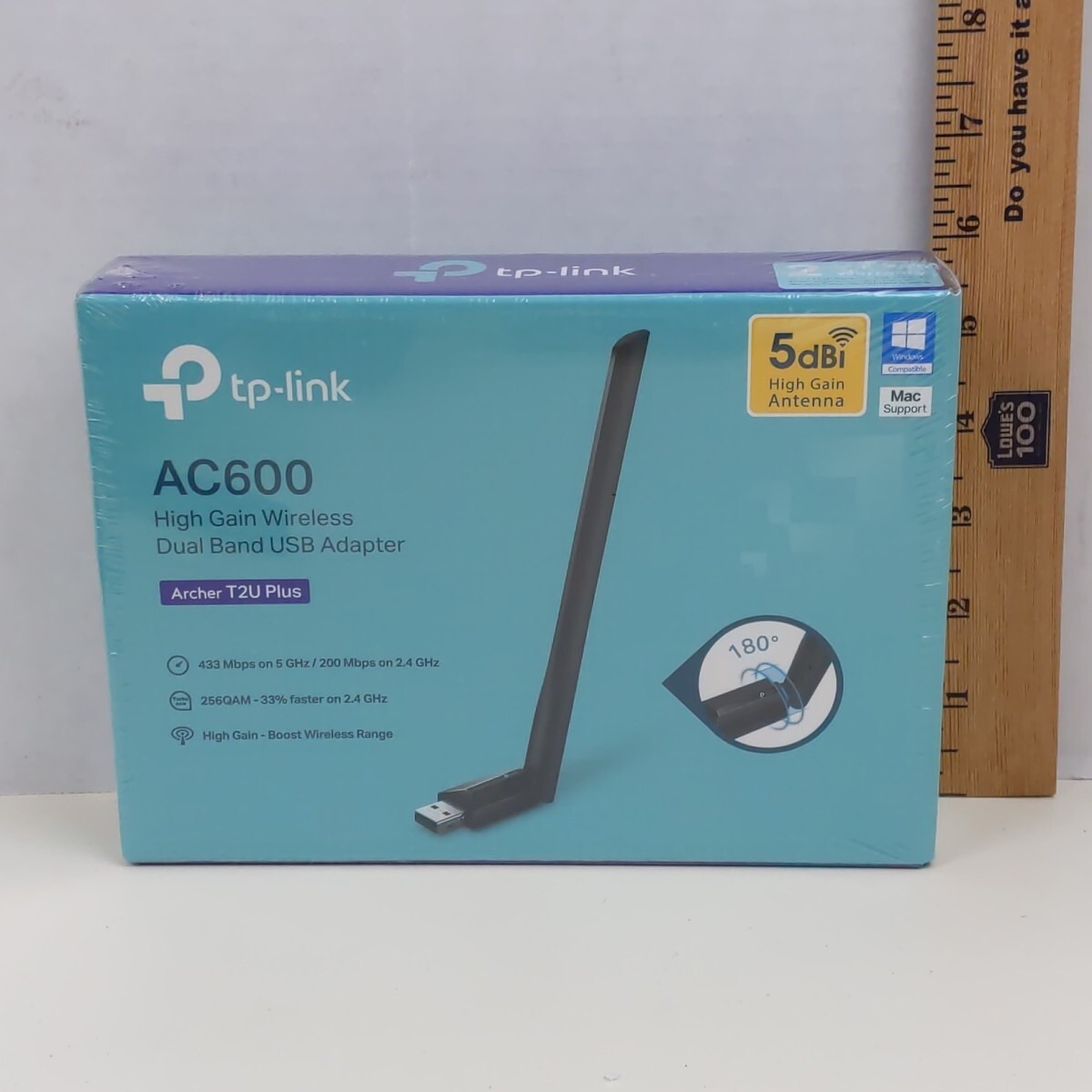 TP-Link AC600 Archer T2U Plus High Gain Dual Band Wireless USB Adapter New