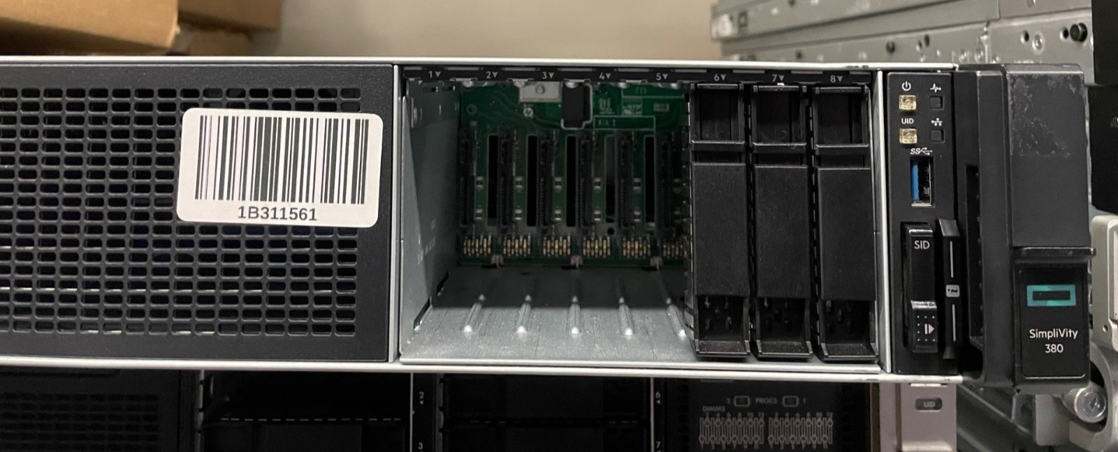 HPE Q8D81A Simplivity 380 G10 Gen10 Node Server.  NO MEMORY. NO CPU. NO PS.