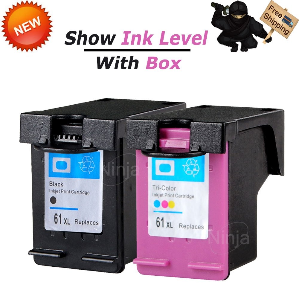 Black/Color Ink Lot Combo Pack fits for HP 60XL 61XL 62XL 63XL 64XL 65XL 67XL