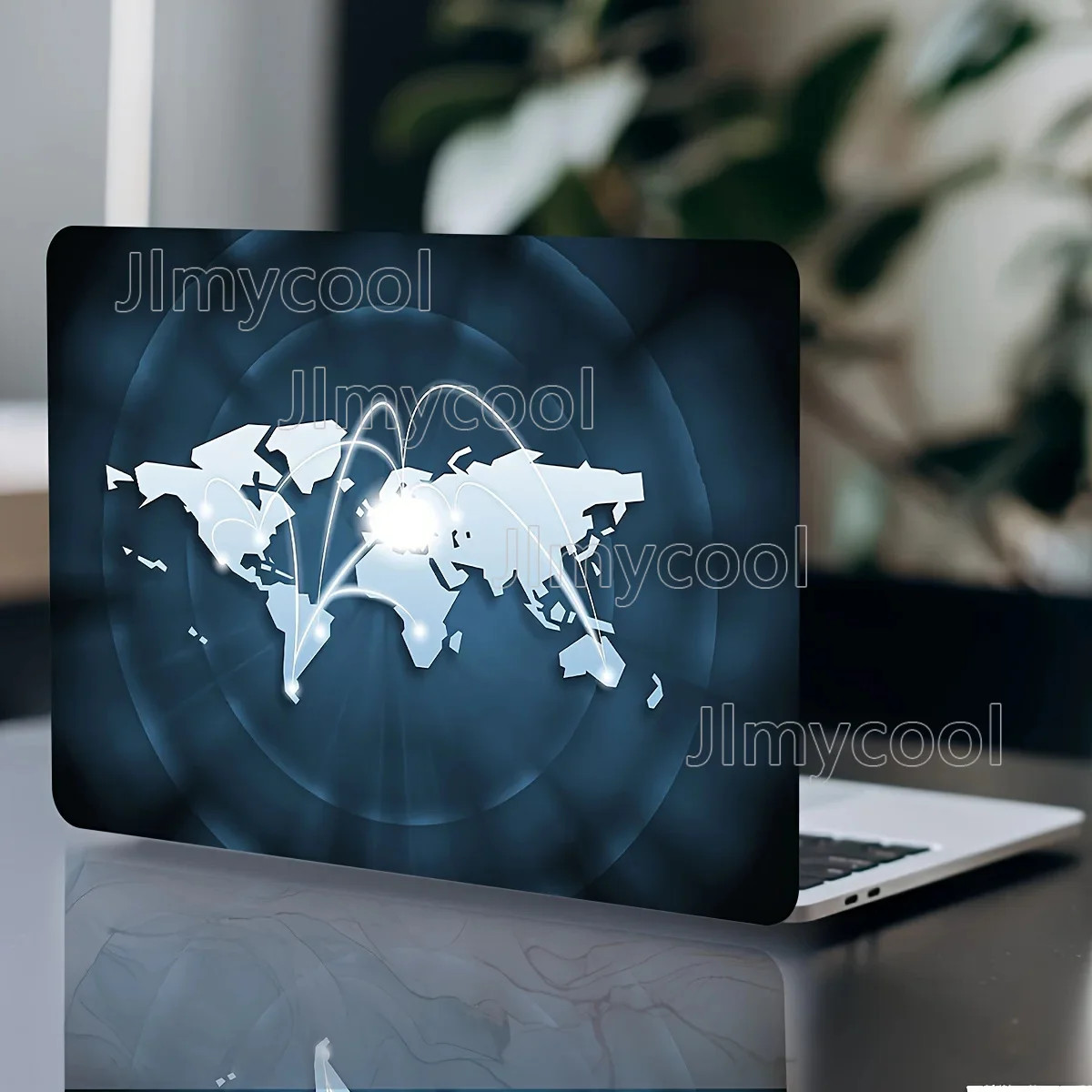 2 Pack Pattern World Map Protection Sticker Universal Laptop Light Beige