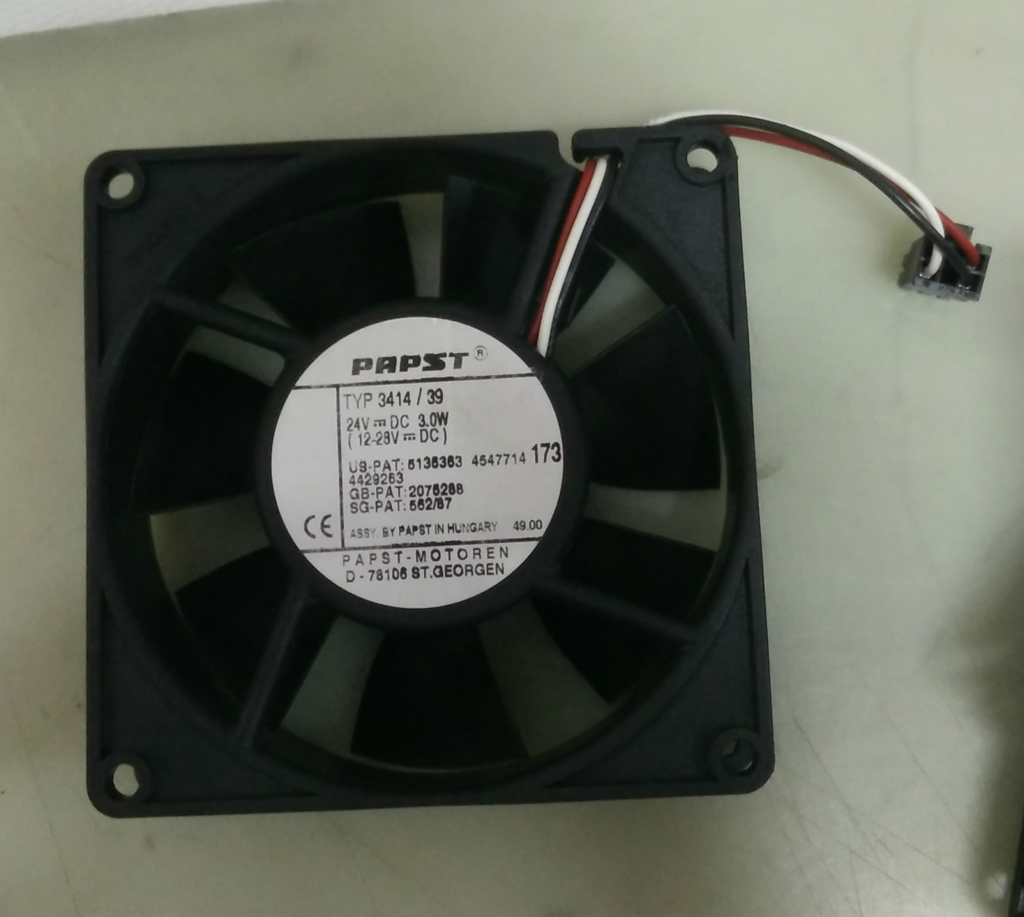Lot of 4 PAPST-Motoren TYP 3414 / 39 24V 3.0W 12-28V Fans  - 