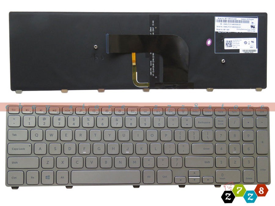 New for DELL Inspiron 17-7000 7737 15HR 7746 P24E Keyboard Silver US Backlit