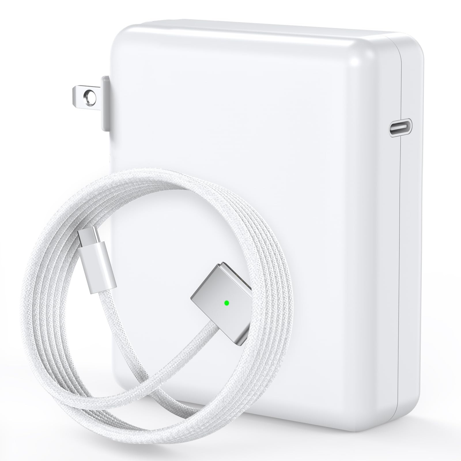 140W Fast Charger for MacBook Pro/Air 16/14/15/13 inch, Magnetic Cable, LED, Typ