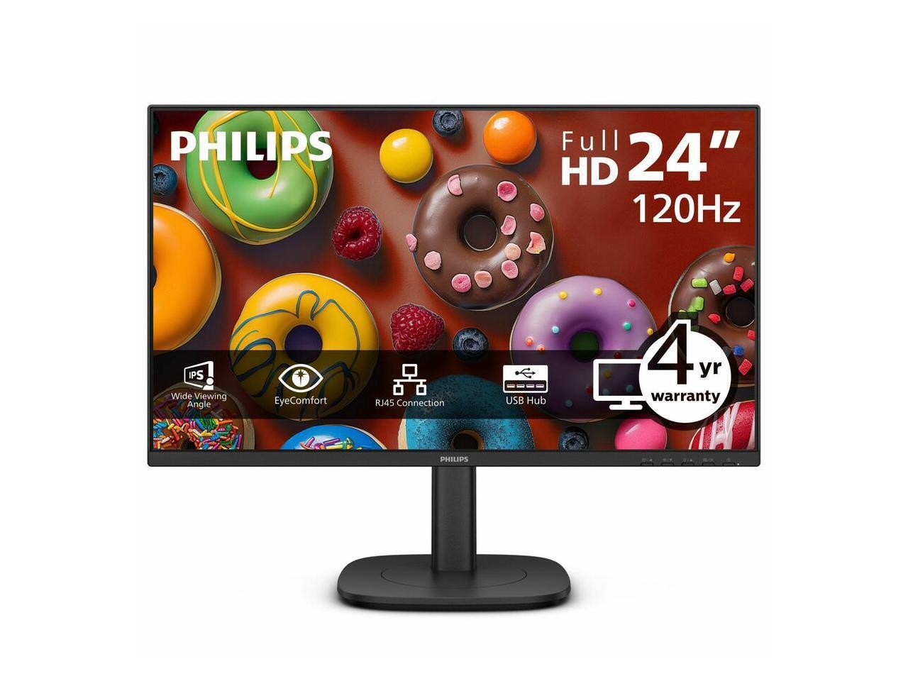 Philips 24B2U3301 23.8" Full HD IPS Monitor, USB-C Docking with 90W PD, USB Hub,