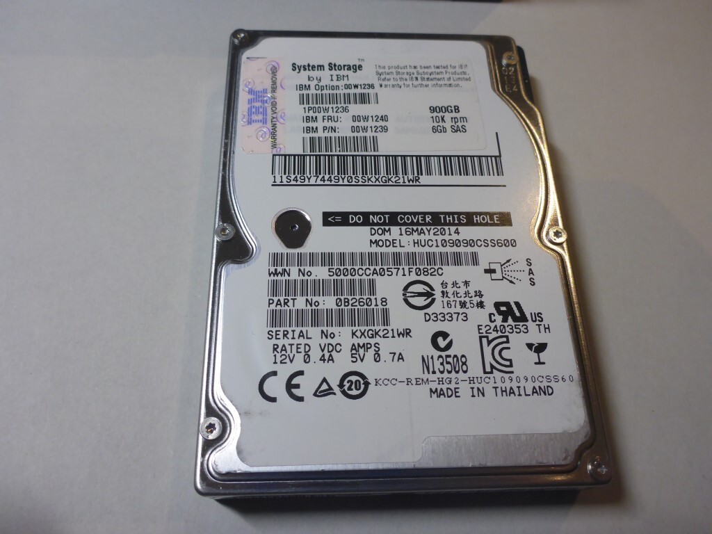 AU SELLER IBM Storage  900GB   0B26018  10K rpm 6Gb SAS 2.5" HDD 00Y2431  TESTED
