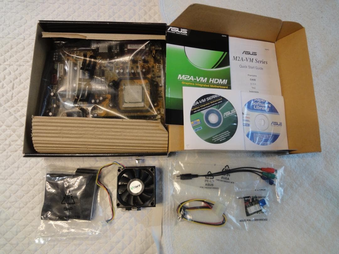 ASUS M2A-VM HDMI Motherboard AMD 690G Socket AM2 Athlon X2 CPU 2GB DDR2 Tested