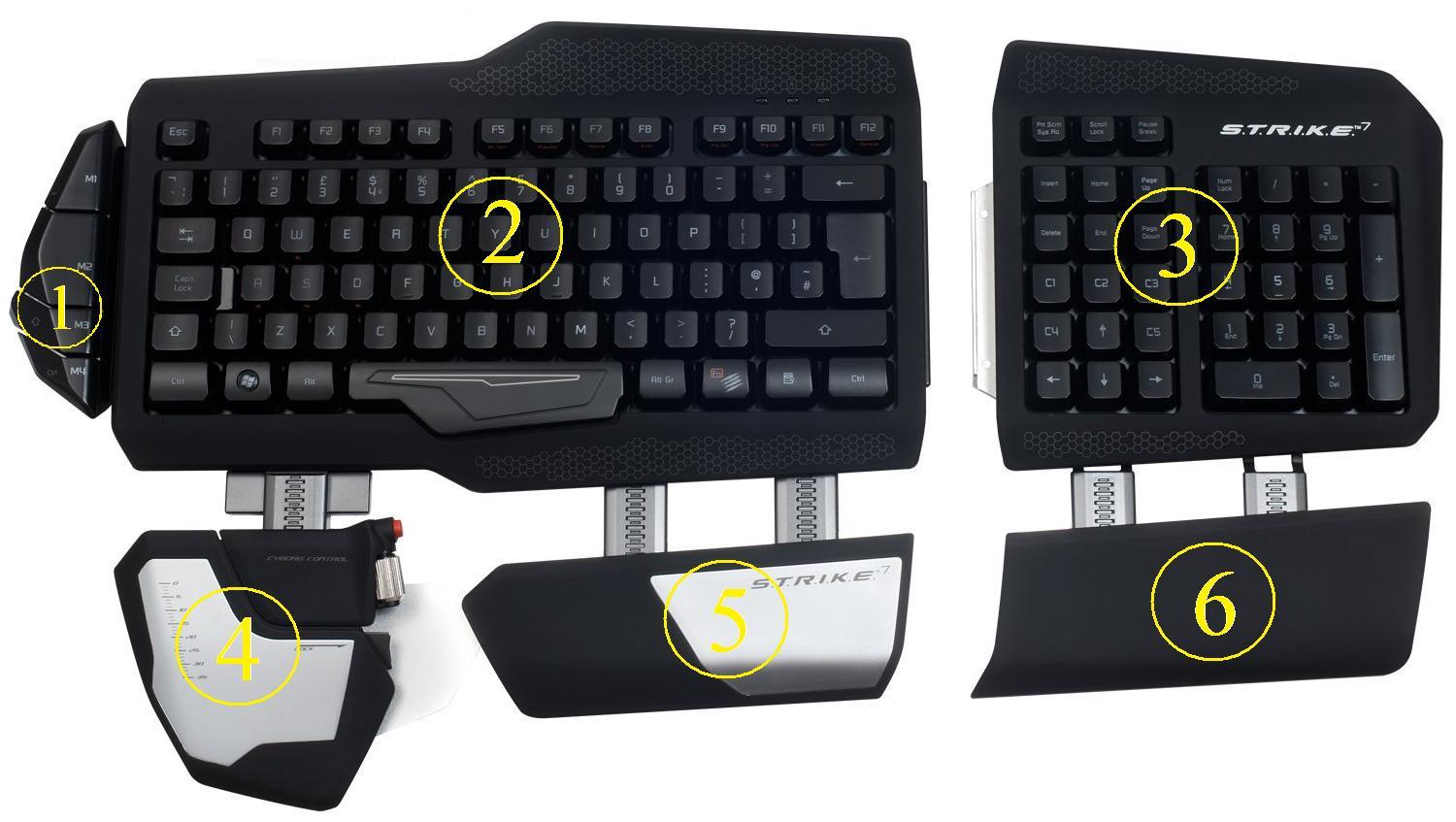 Replacement Parts for Mad Catz Gaming Keyboard - S.T.R.I.K.E Strike 7- US layout