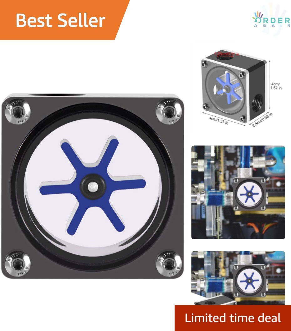 Flow Meter Indicator Water Cooling System G1/4 Thread 6 Impeller 3 Ways