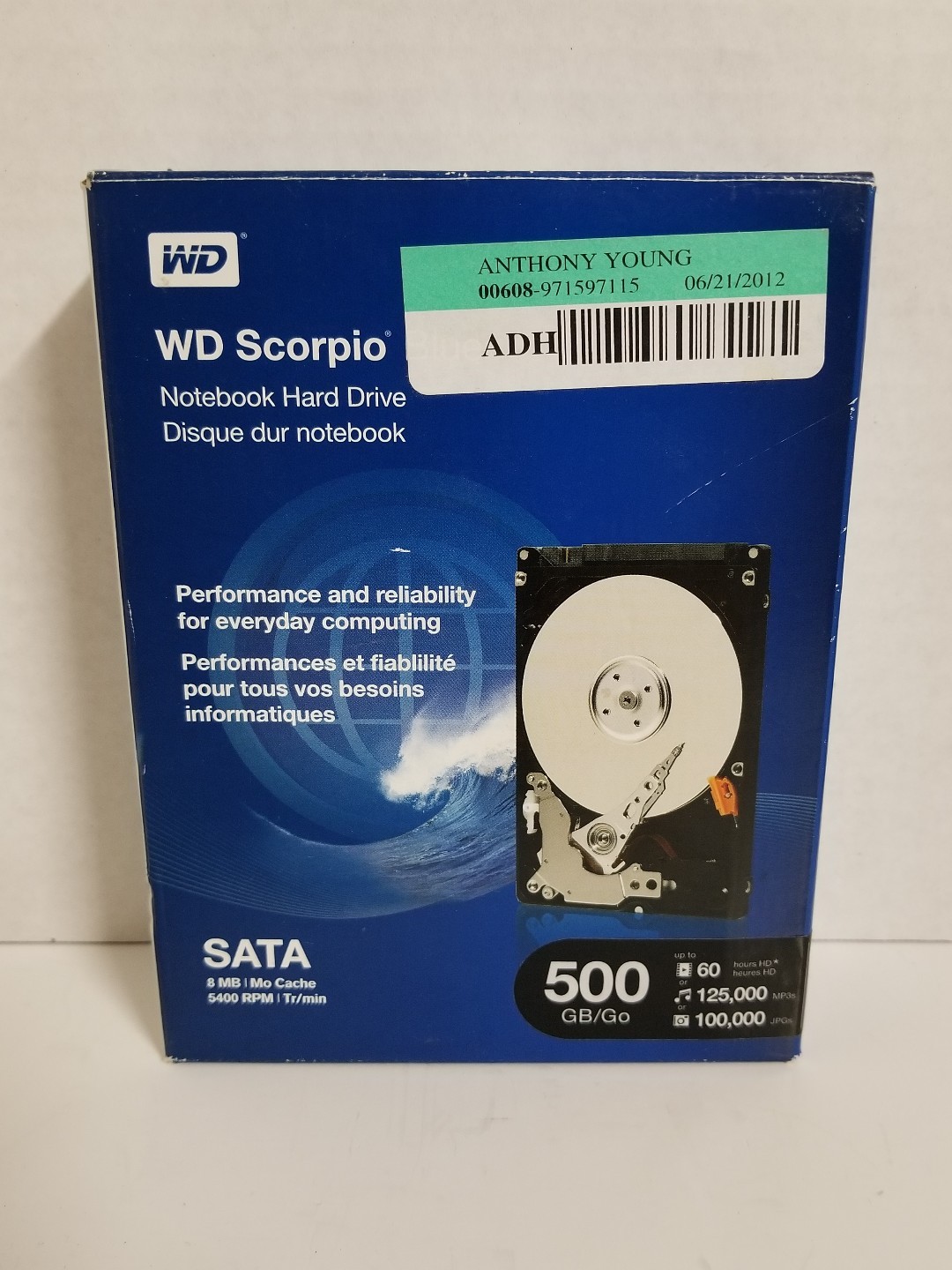 Western Digital WD Scorpio Blue WDBABC5000ANC 500GB Internal Hard Drive