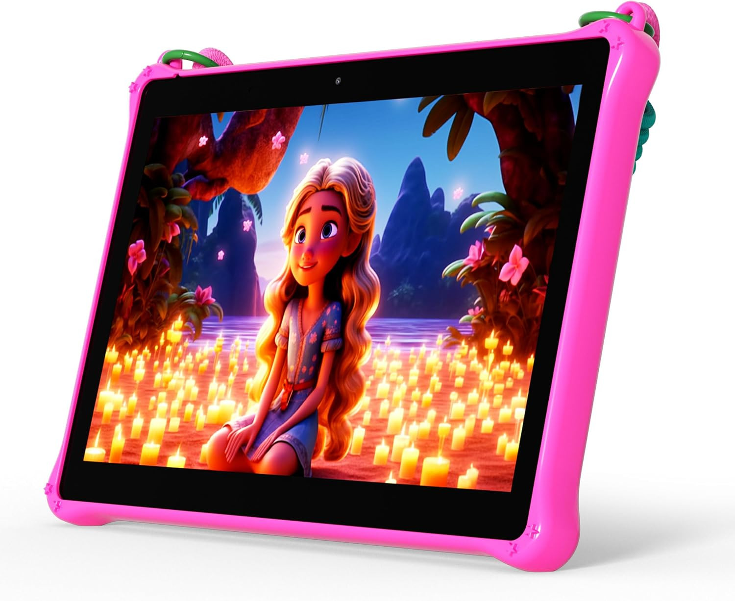 10 Inch Kids Tablets Android, 64GB, Tablet with Lanyard, Quad-Core, HD IPS Displ