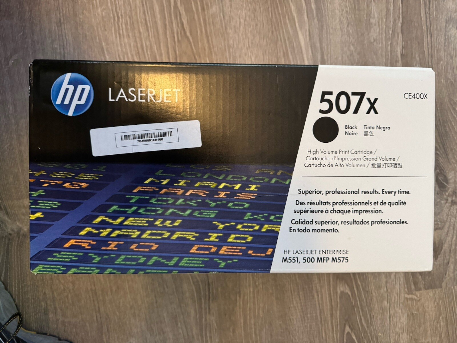 HP 507X High Yield Black Original LaserJet Toner Cartridge, ~11,000 pages Sealed