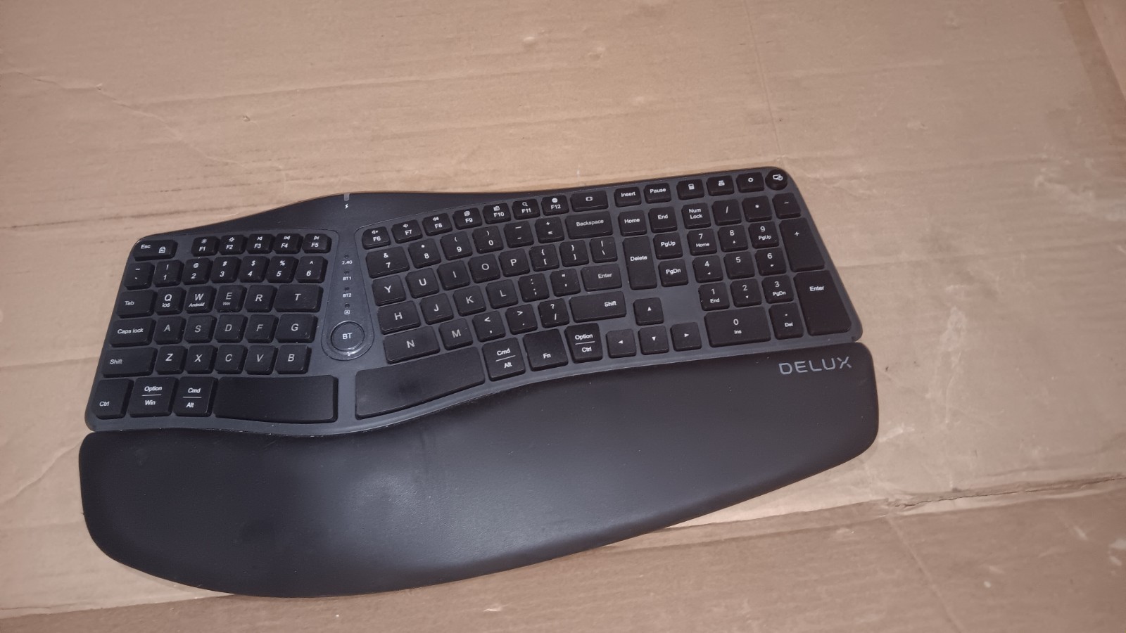 DeLUX GM909 Split Full Size Wireless Ergonomic Keyboard No Receiver/Dongle