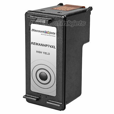 Reman #74 XL BLACK Ink Cartridge for HP Deskjet D4260 D4360 D4363 D4368